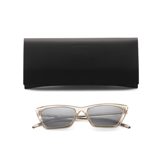 SAINT LAURENT White 54mm Cat Eye Sunglasses - Picture 1 of 2